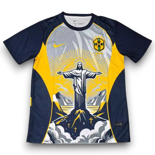 Camiseta Brasil 2026-2027 Edición Cristo Redentor Amarillo