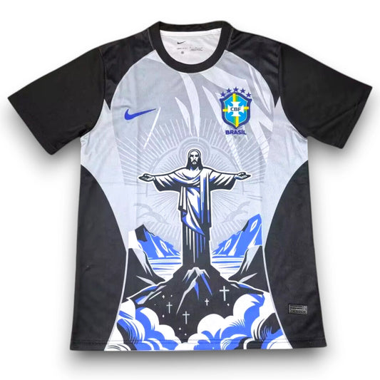 Camiseta Brasil 2026-2027 Edición Cristo Redentor Azul