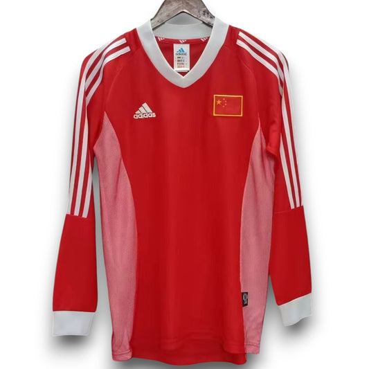 Camiseta China 2002 Local Manga Larga