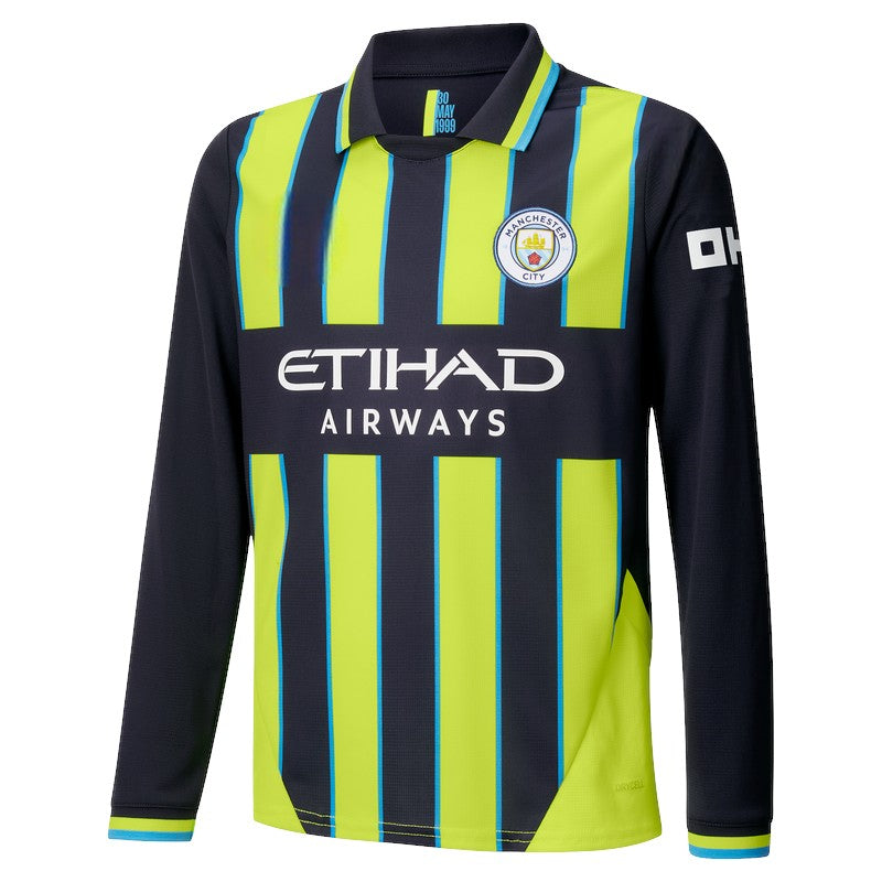 Camiseta Manchester City 2024-2025 Visitante Manga Larga - Version Pro Player