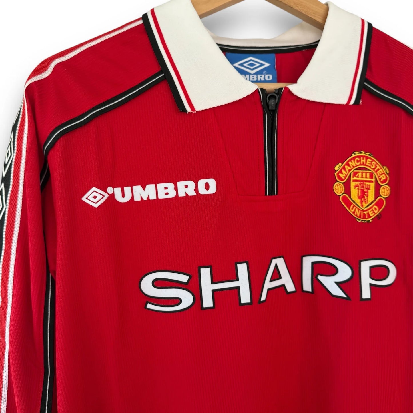 Camiseta Manchester United 1998-1999 Local Manga Larga