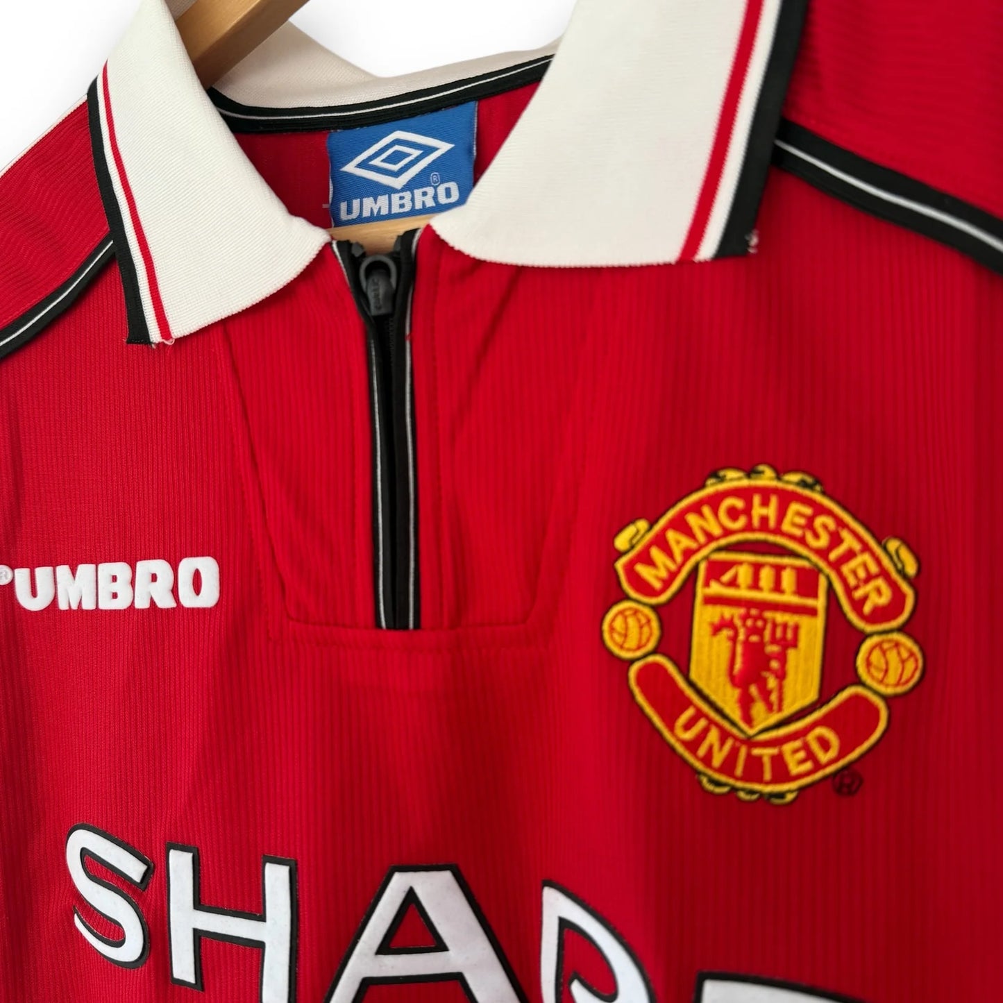Camiseta Manchester United 1998-1999 Local Manga Larga