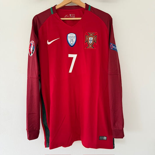 Camiseta Portugal 2016 Local Manga Larga
