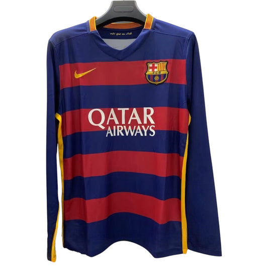 Camiseta Barcelona 2015-2016 Local - Manga Larga