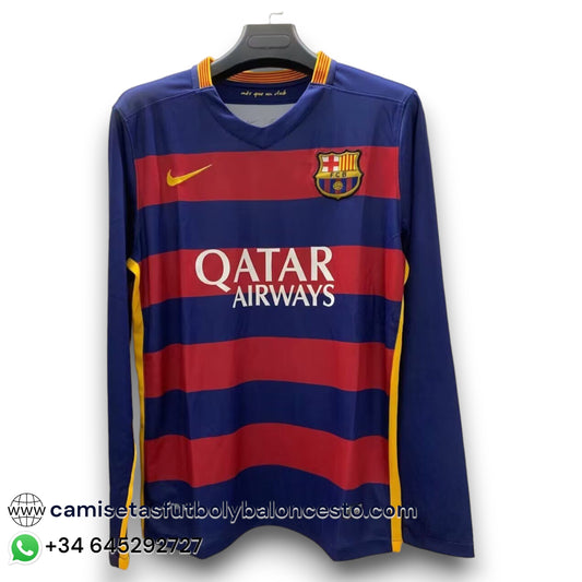 Camiseta Barcelona 2015-2016 Local - Manga Larga