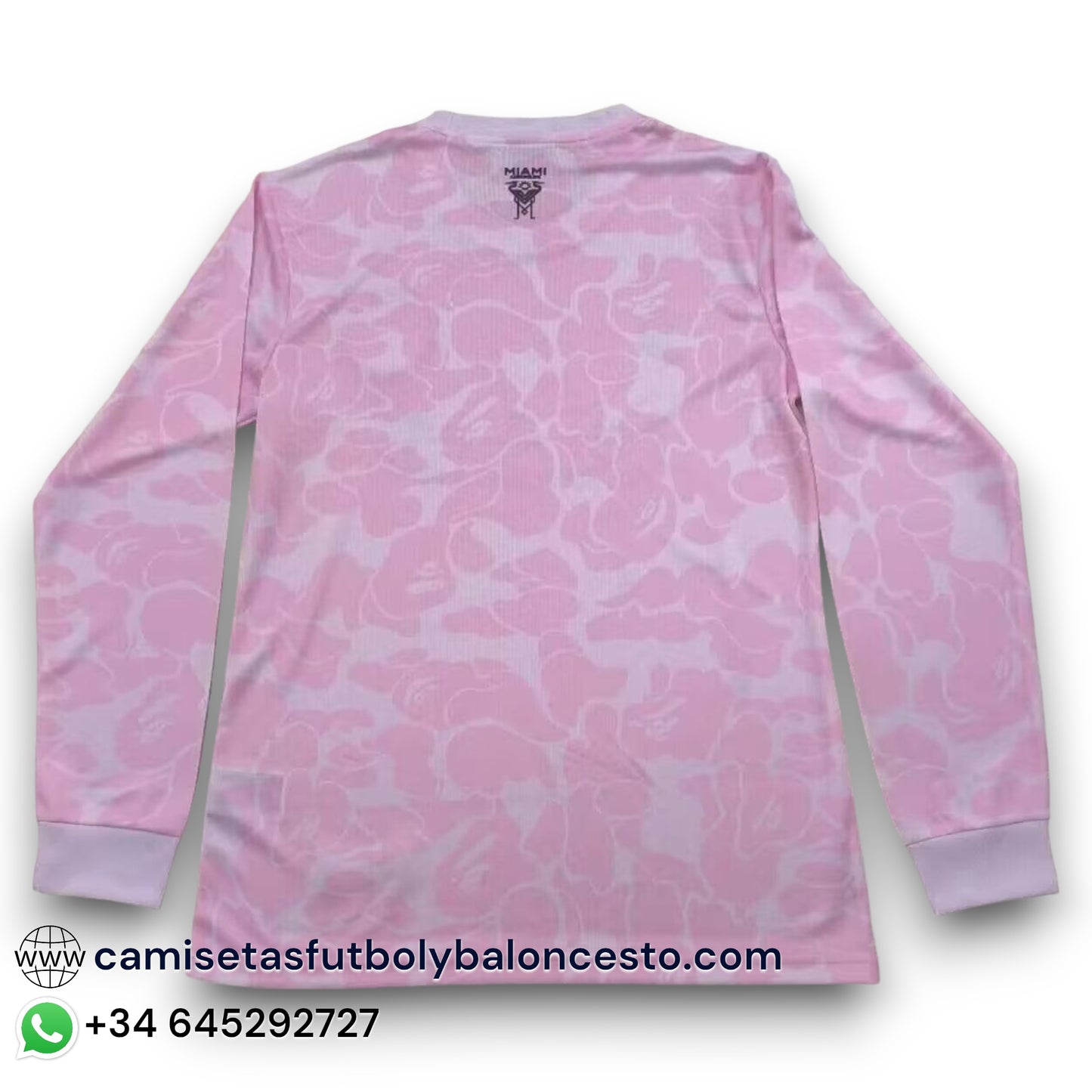 Camiseta Inter de Miami x BAPE 2023-2024 Pink - Manga Larga