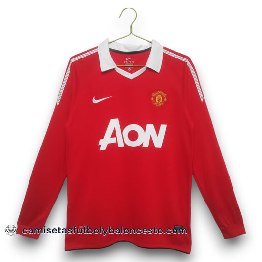 Camiseta Manchester United 2010-2011 Local- Manga Larga