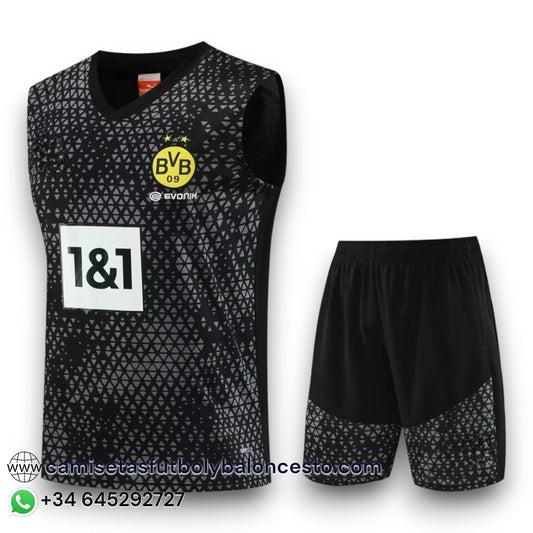 Conjunto Borussia Dortmund  2023-2024 Visitante - Tirantes - Entrenamiento