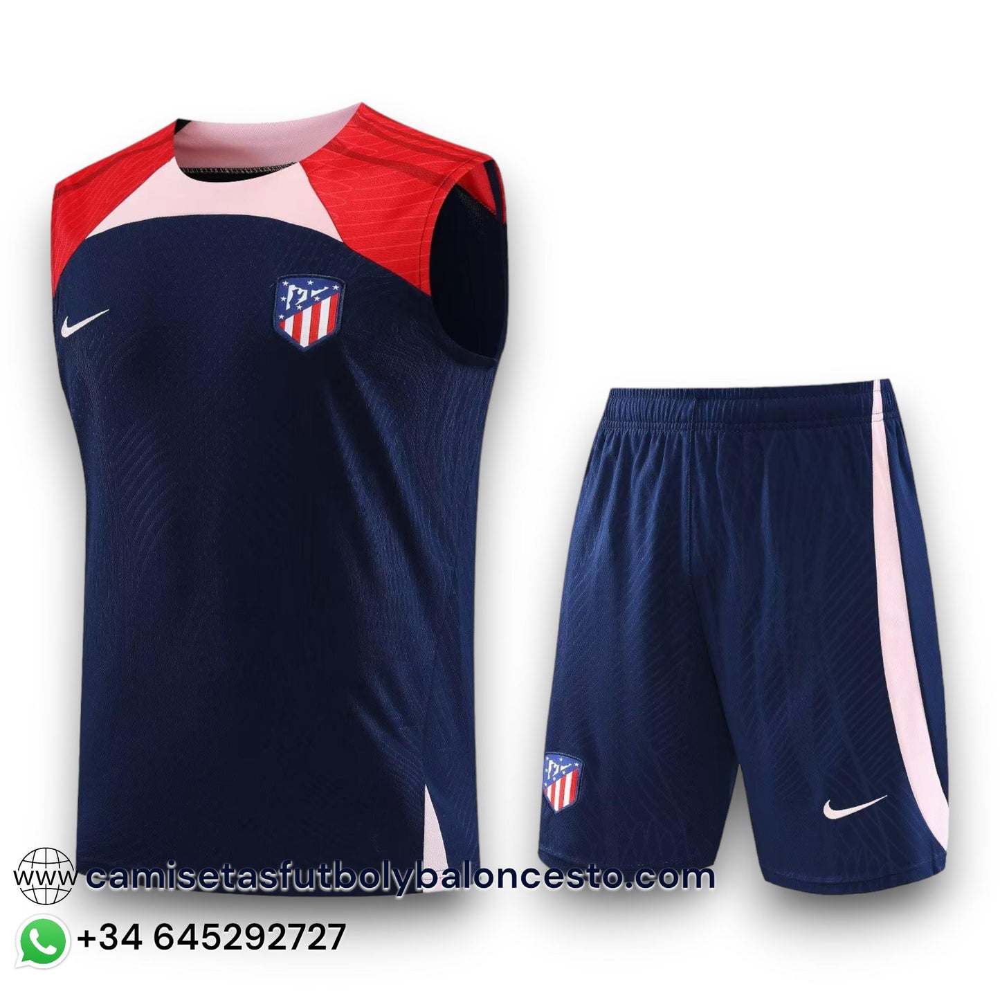 Conjunto Atlético de Madrid  2023-2024 Visitante - Tirantes - Entrenamiento