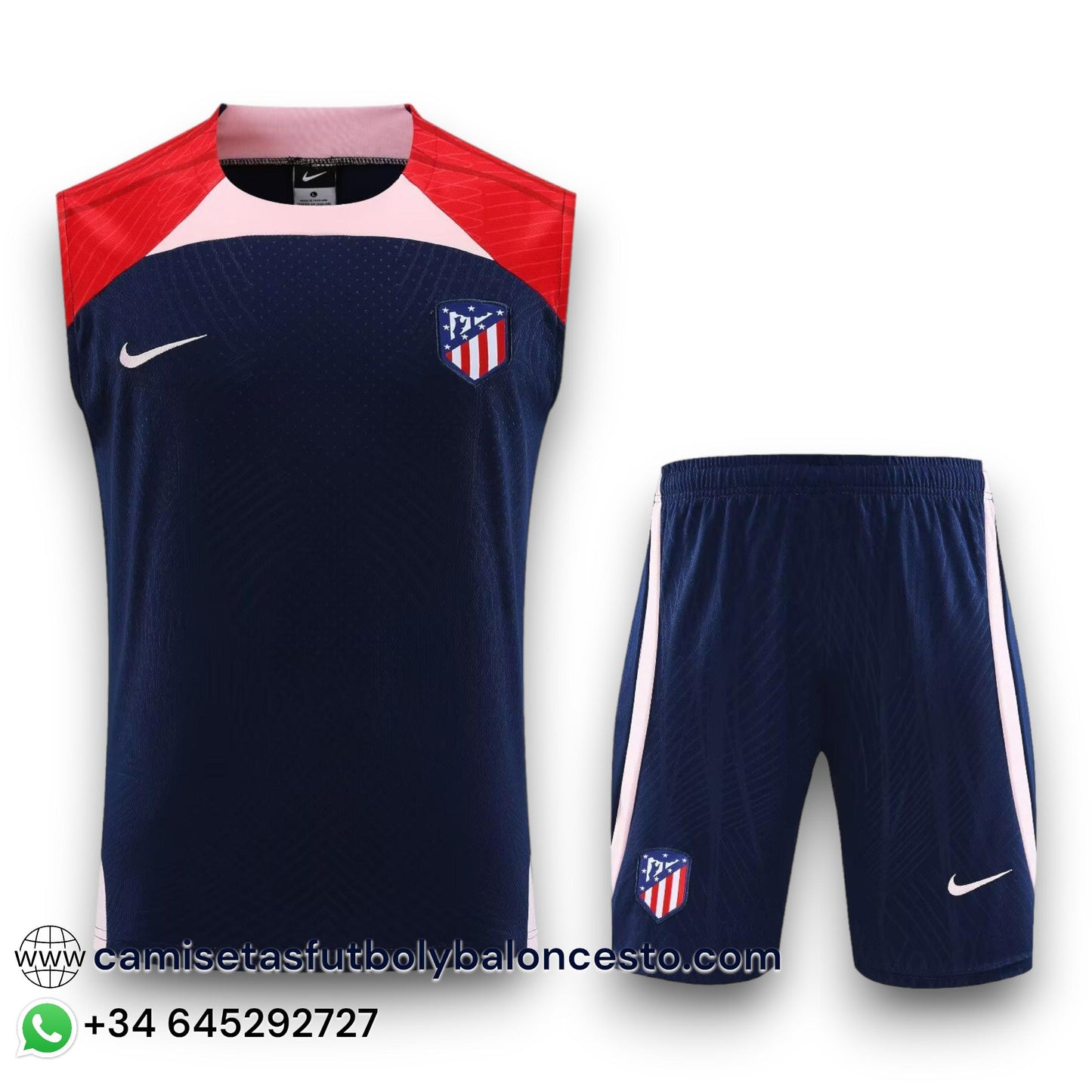 Conjunto Atlético de Madrid  2023-2024 Visitante - Tirantes - Entrenamiento