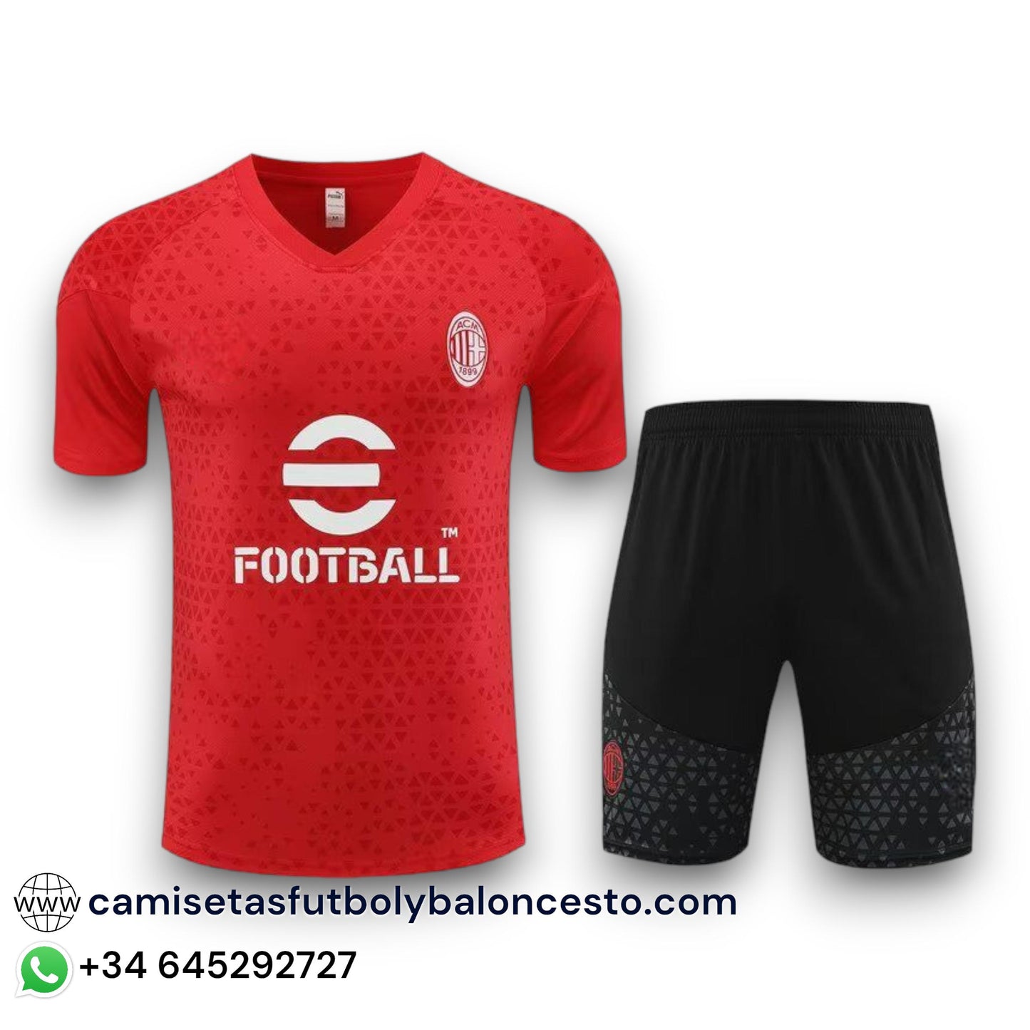 Conjunto Milan 2023-2024 Local - Entrenamiento