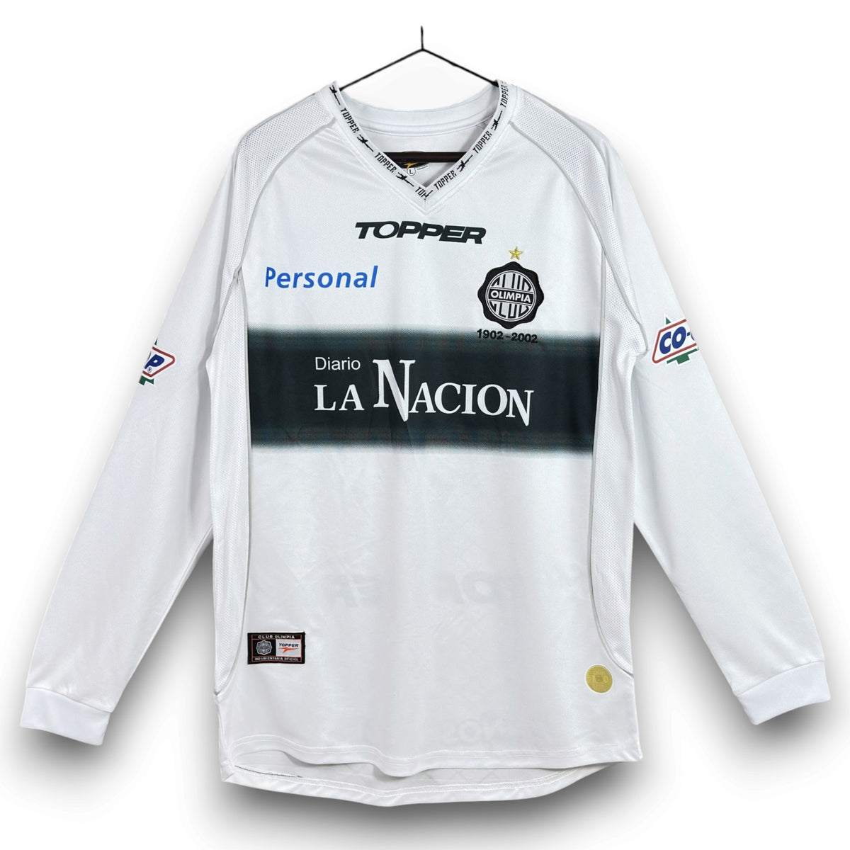 Camiseta Club Olimpia 2002 Local Manga Larga