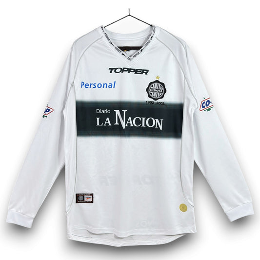 Camiseta Club Olimpia 2002 Local Manga Larga