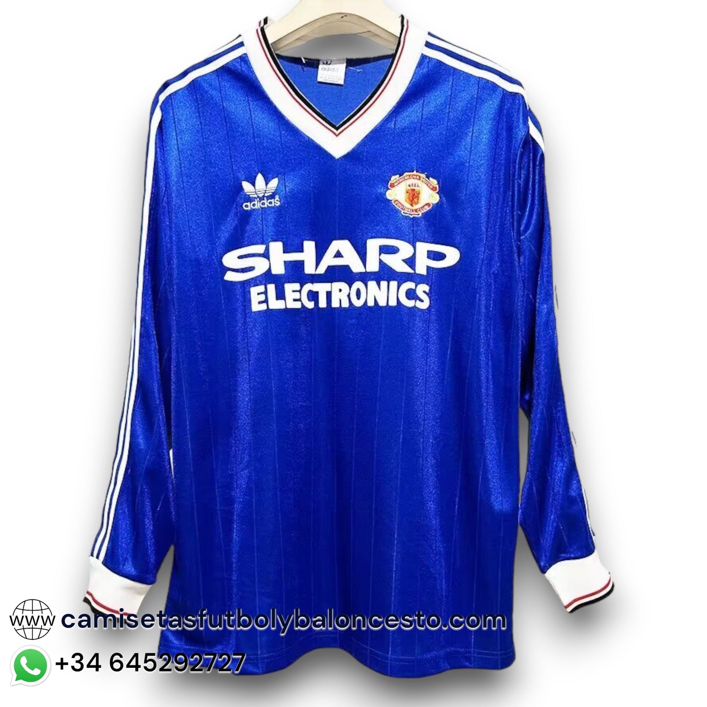 Camiseta Manchester United 1982-1983 Visitante Manga Larga