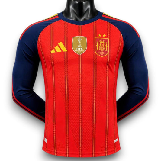 Camiseta España 26-27 Local Manga Larga Dos Estrellas - Version Pro Player