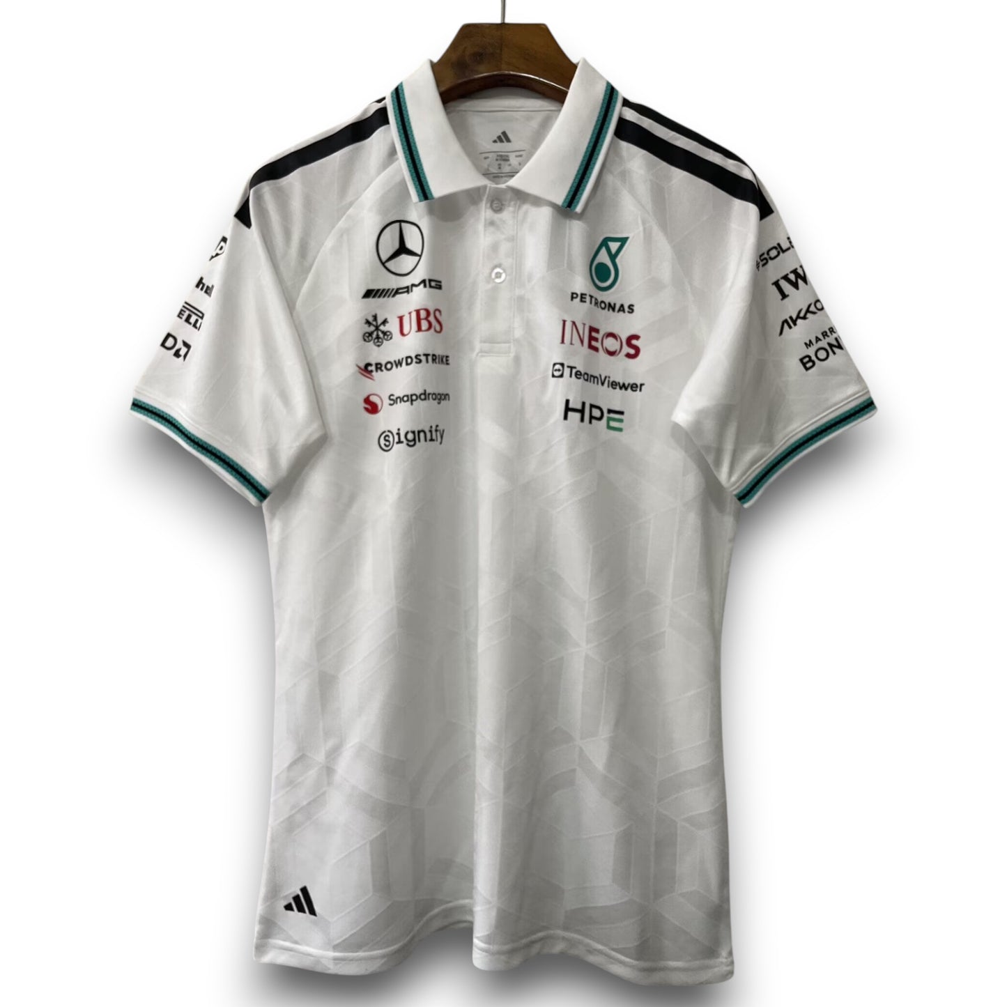 Polo equipo Mercedes 2026 White