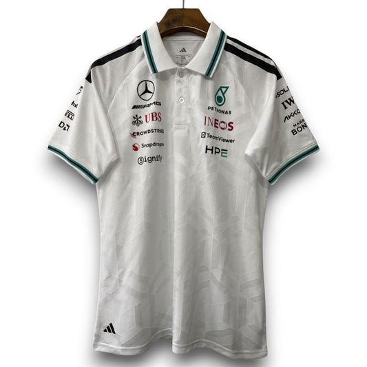 Polo equipo Mercedes 2026 White