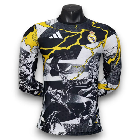 Camiseta Real MadridxMarvel 2025-2026 Manga Larga - Version Pro Player