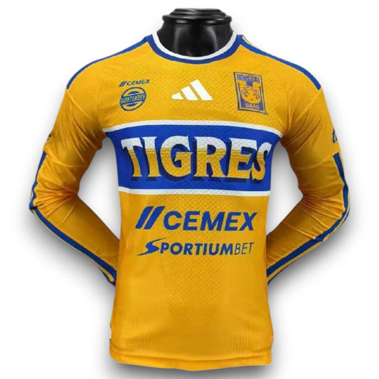 Camiseta Tigres UANL 2026-2027 Local Manga Larga- Version Pro Player