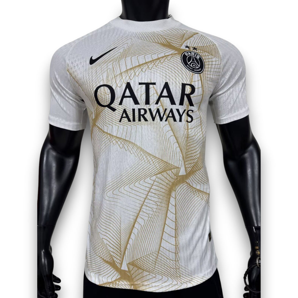Camiseta Paris 2026-2027 Prepartido UCL Gold - Version Pro Player
