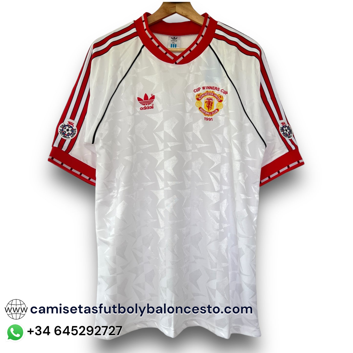 Camiseta Manchester United 1990-1991 Local Campeones Europa