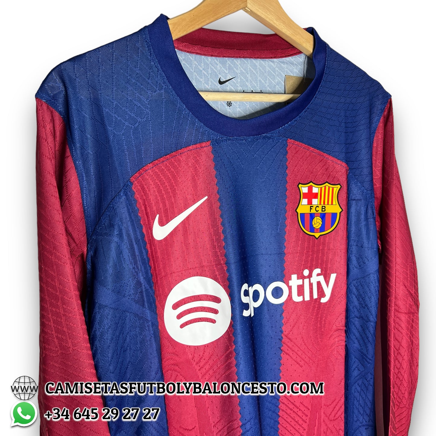 Camiseta Barcelona 2023-2024 Local Manga Larga - Version Pro Player