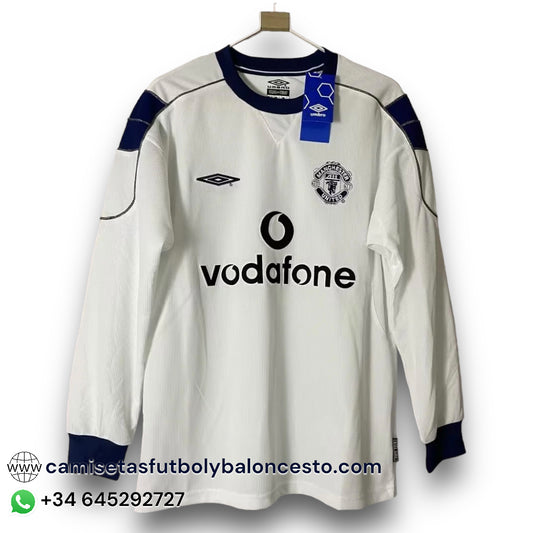 Camiseta Manchester United 2000-2001 Visitante Manga Larga