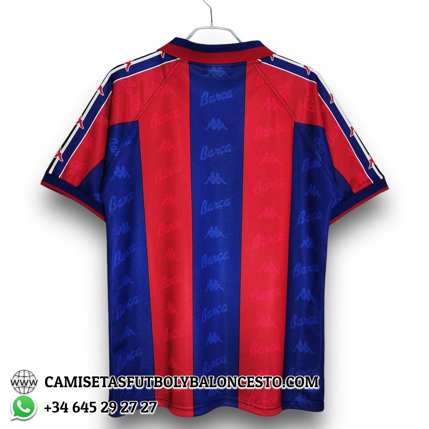 Maillot Ronaldo 9 Barcelone FC 1995 1997 Maillot rétro de football vintage Trikot extérieur bleu Kit Blokecore Espagne 1996 Camiseta Barca Manches longues - France