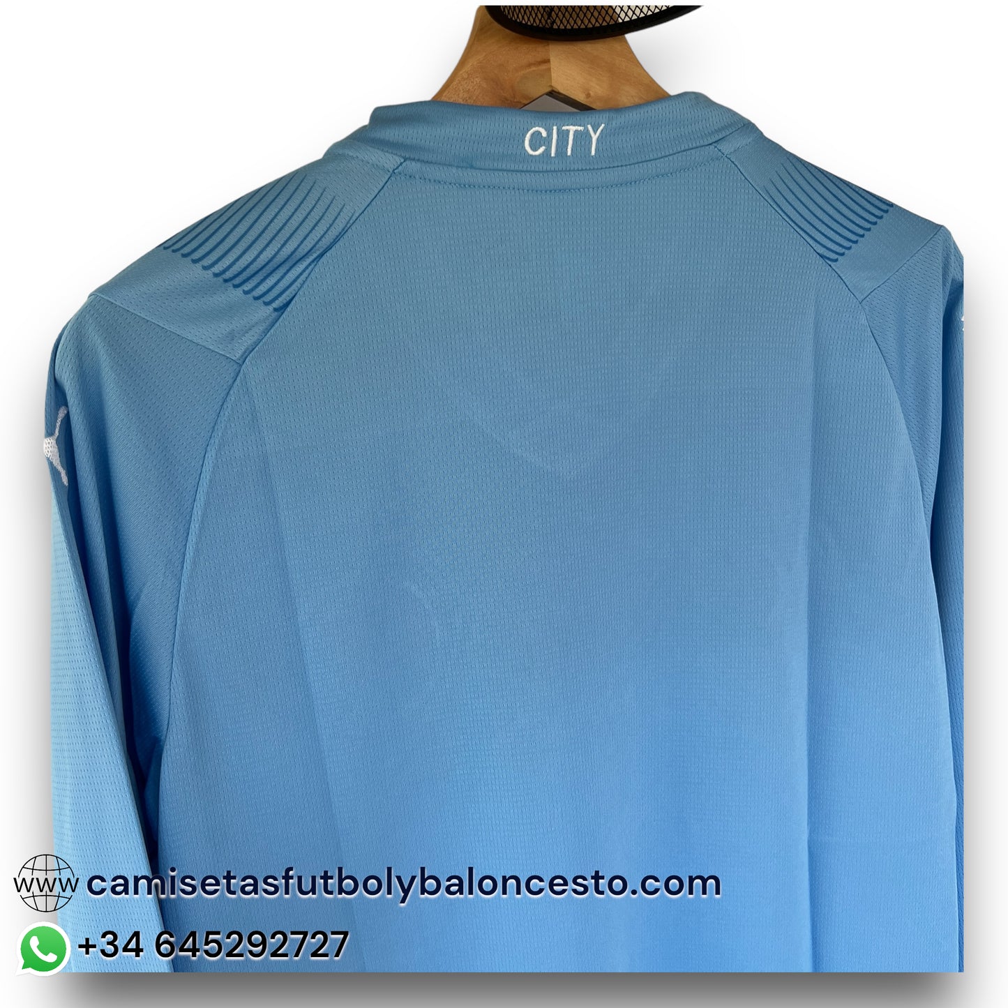 Camiseta Manchester City 2023-2024 Local Manga Larga