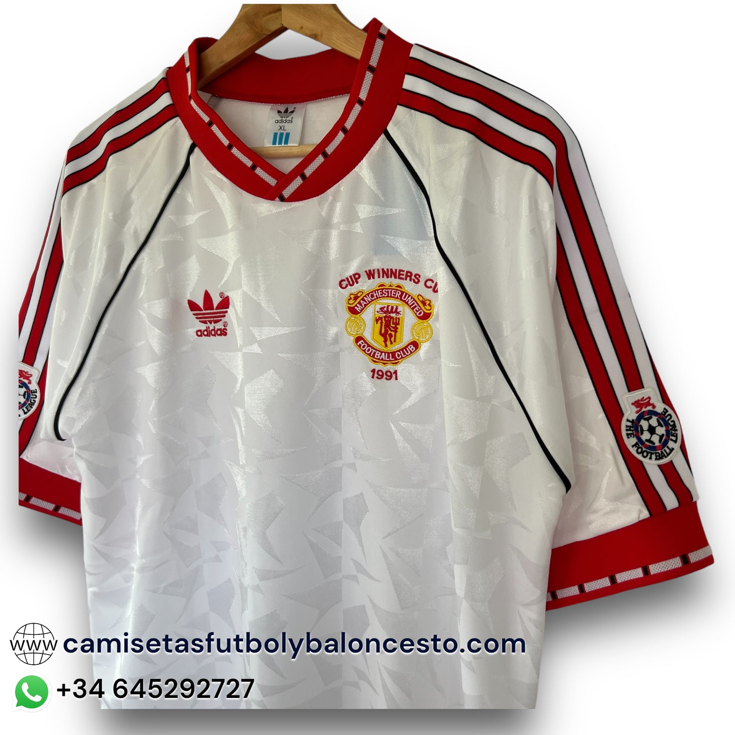 Camiseta Manchester United 1990-1991 Local Campeones Europa