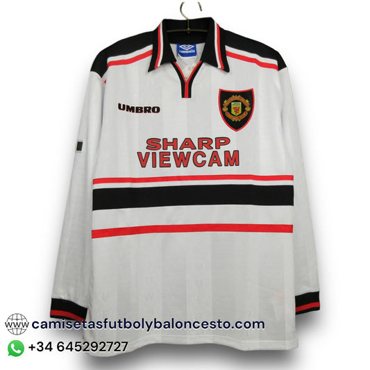 Camiseta Manchester United 1997-1999 Visitante Manga Larga