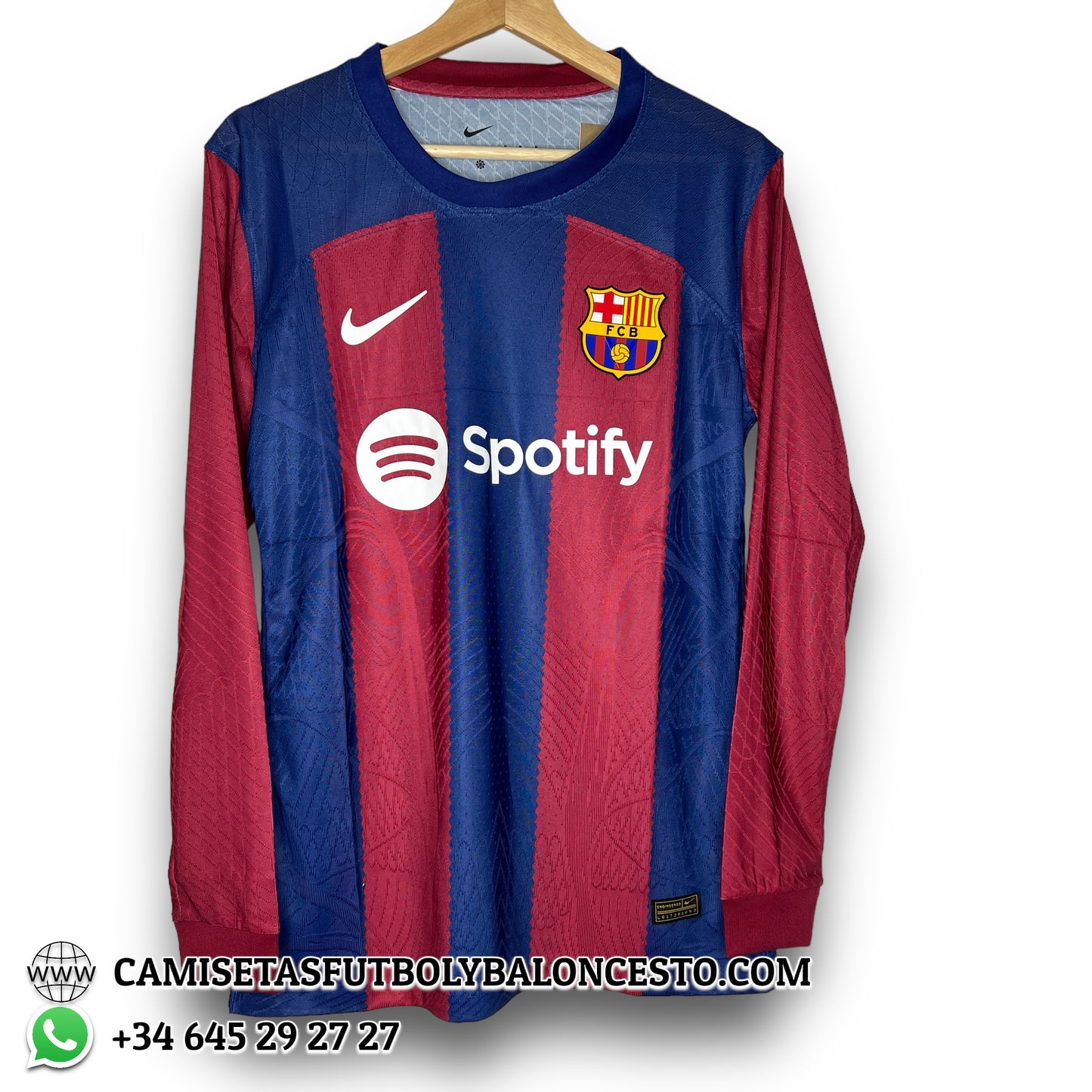 Camiseta Barcelona 2023-2024 Local Manga Larga - Version Pro Player