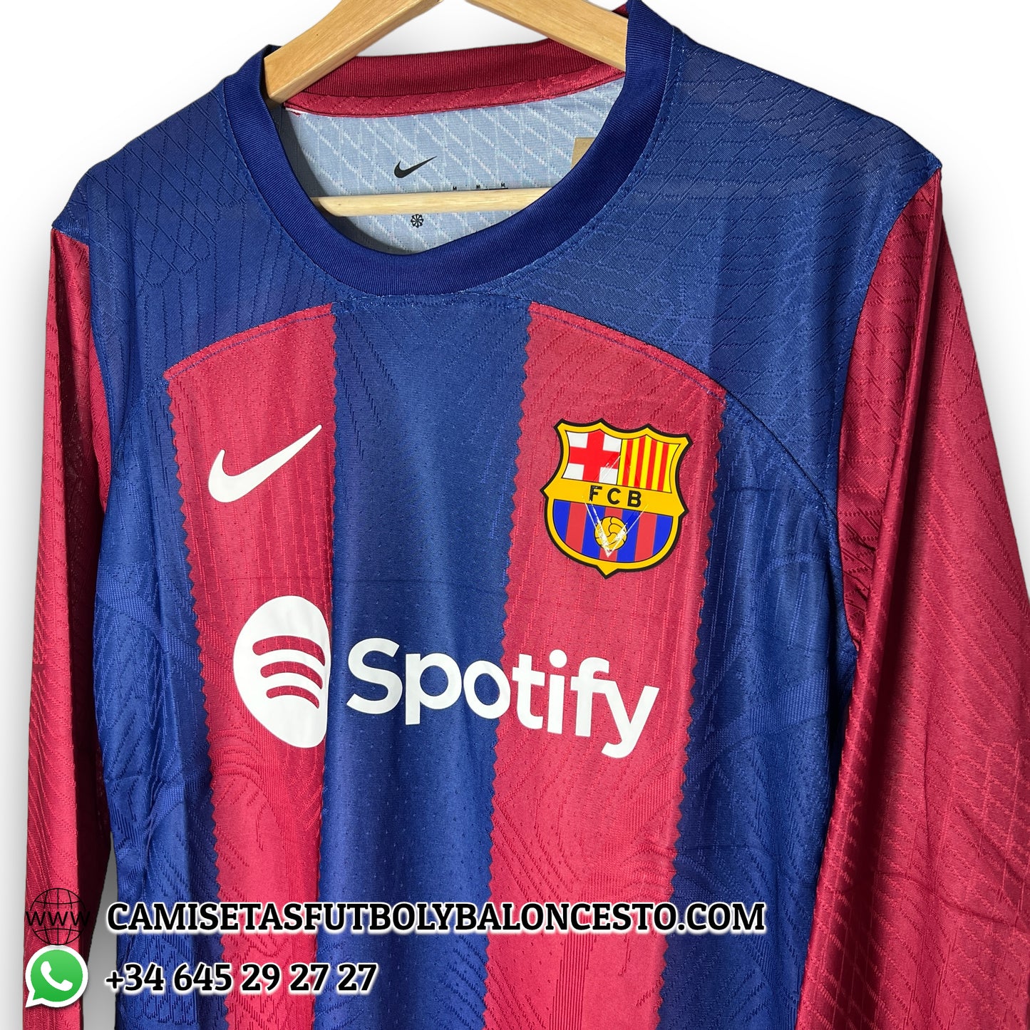 Camiseta Barcelona 2023-2024 Local Manga Larga - Version Pro Player