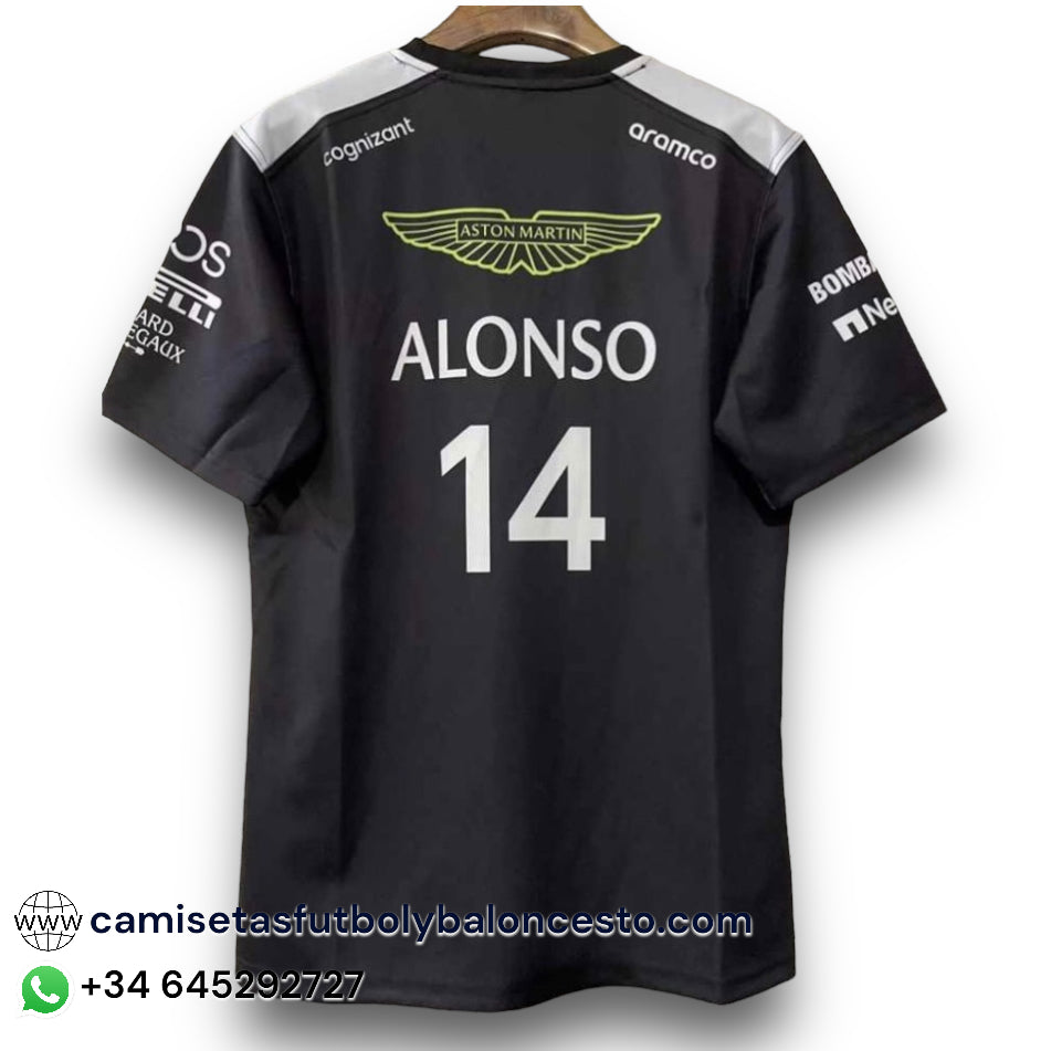 Camiseta Aston Martin Alonso 2023 Black