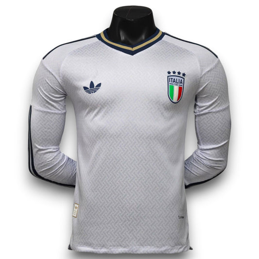 Camiseta Italia 2026-2027 Visitante Manga Larga - Version Pro Player