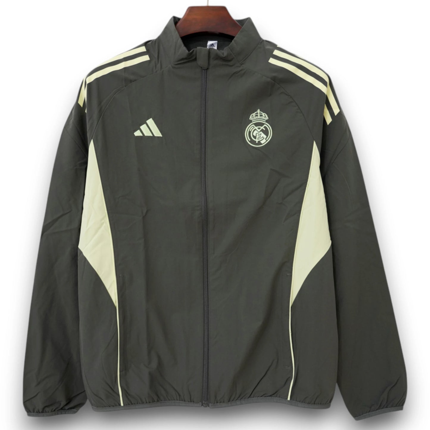 Chaqueta Real Madrid 2025-2026 - Cortavientos Negro/Verde
