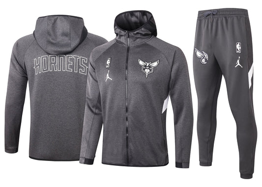 Chándal NBA Charlotte Hornets 21/22 Black - Cremallera Completo