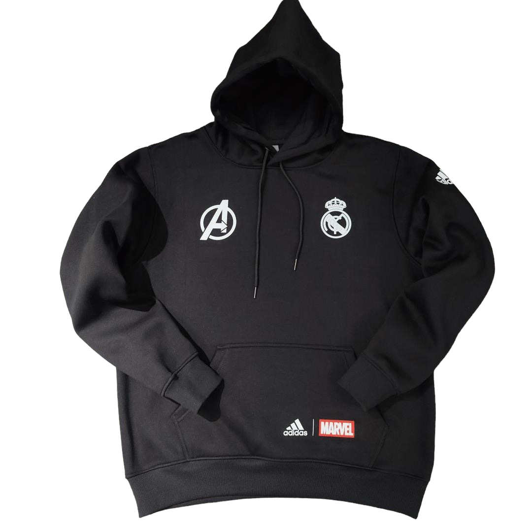 Sudadera Madrid x Avengers 22/23 Negra - Sudadera Adulto