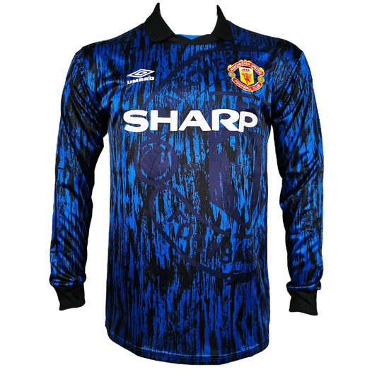 Camiseta Manchester United 1992-1993 Visitante Manga Larga