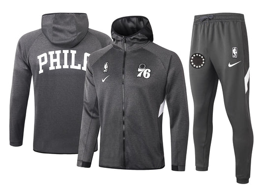 Chándal NBA Philadelphia 76ers 21/22 Black - Cremallera Completo