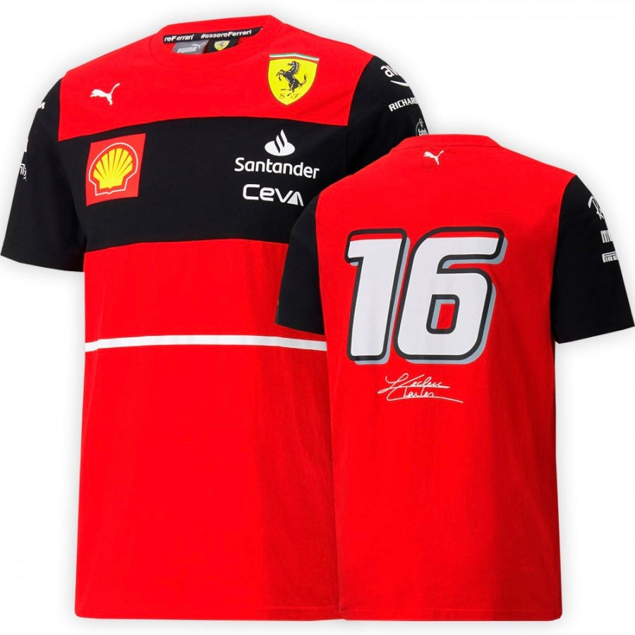 Camiseta Ferrari #Charles Leclerc 16 2022